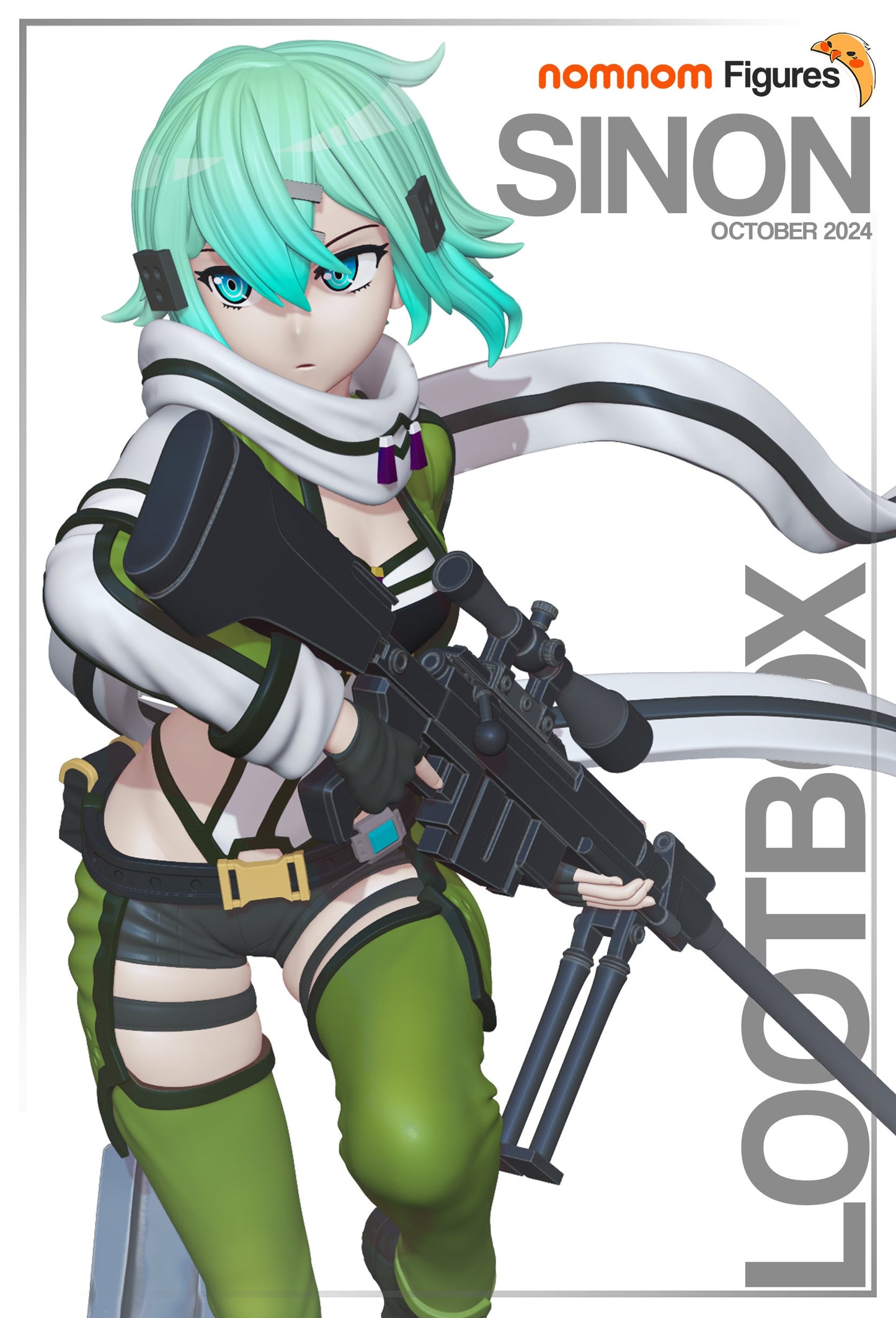 Figurine Sinon - Sword Art Online de chez NomNom Figurines [100mm]