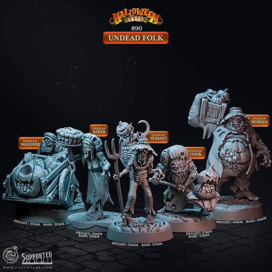 Figurine Undead Folk de chez Cast'n Play dans l'univers de Halloween Season [25/32mm]