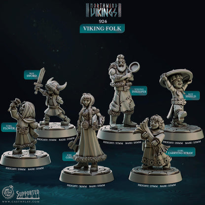 Figurine Viking folk de chez Cast'n Play de l’univers Northwind Vikings [25mm]