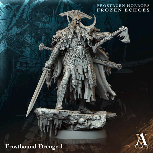 Figurine Frostbound Drengr de chez Archvillain Games de l’univers Frostburn Horrors - Frozen Echoes [32mm]