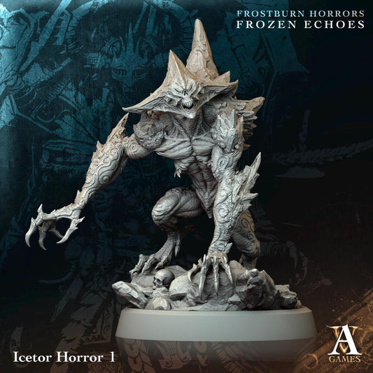 Figurine Icetor Horror de chez Archvillain Games de l’univers Frostburn Horrors - Frozen Echoes [25mm]