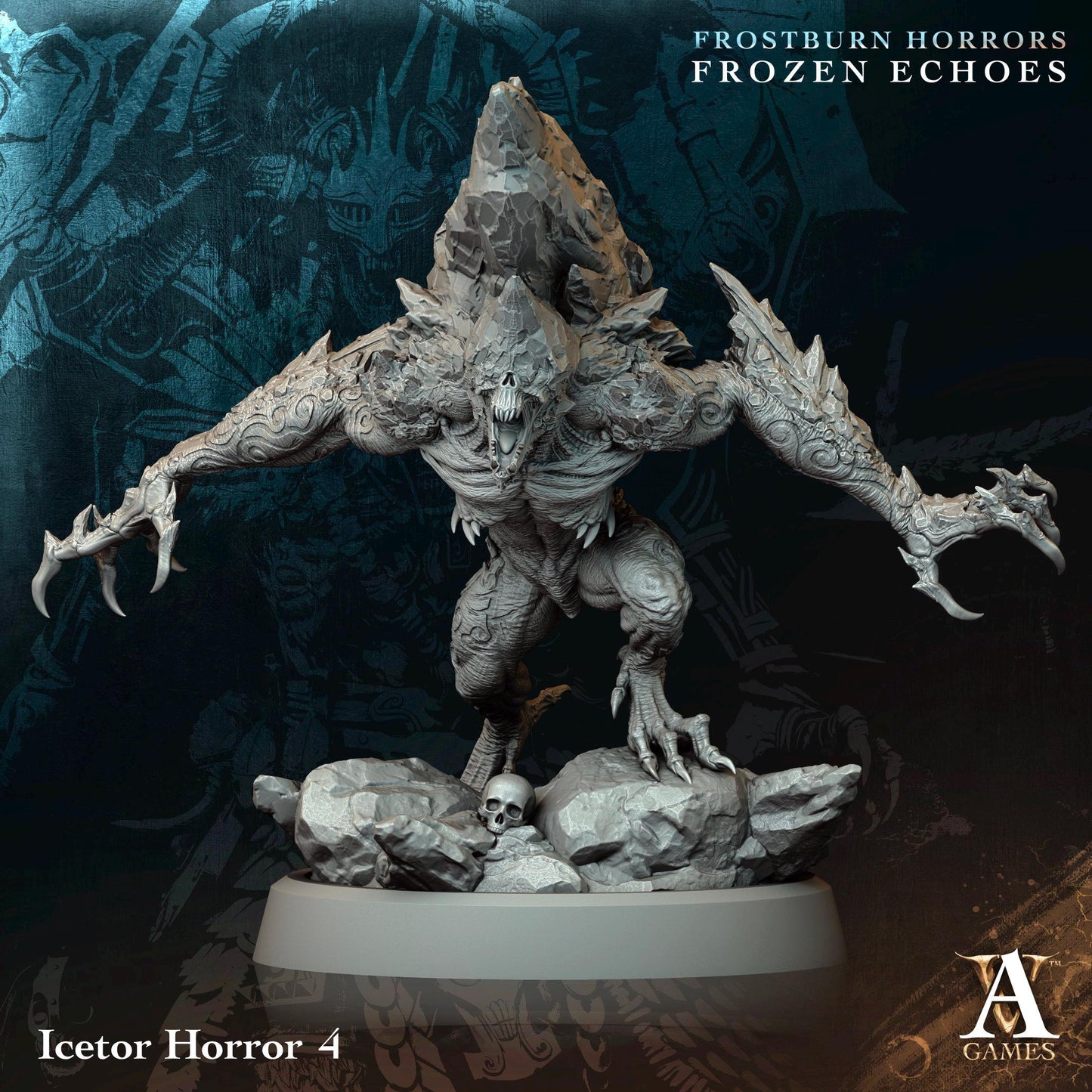 Figurine Icetor Horror de chez Archvillain Games de l’univers Frostburn Horrors - Frozen Echoes [25mm]