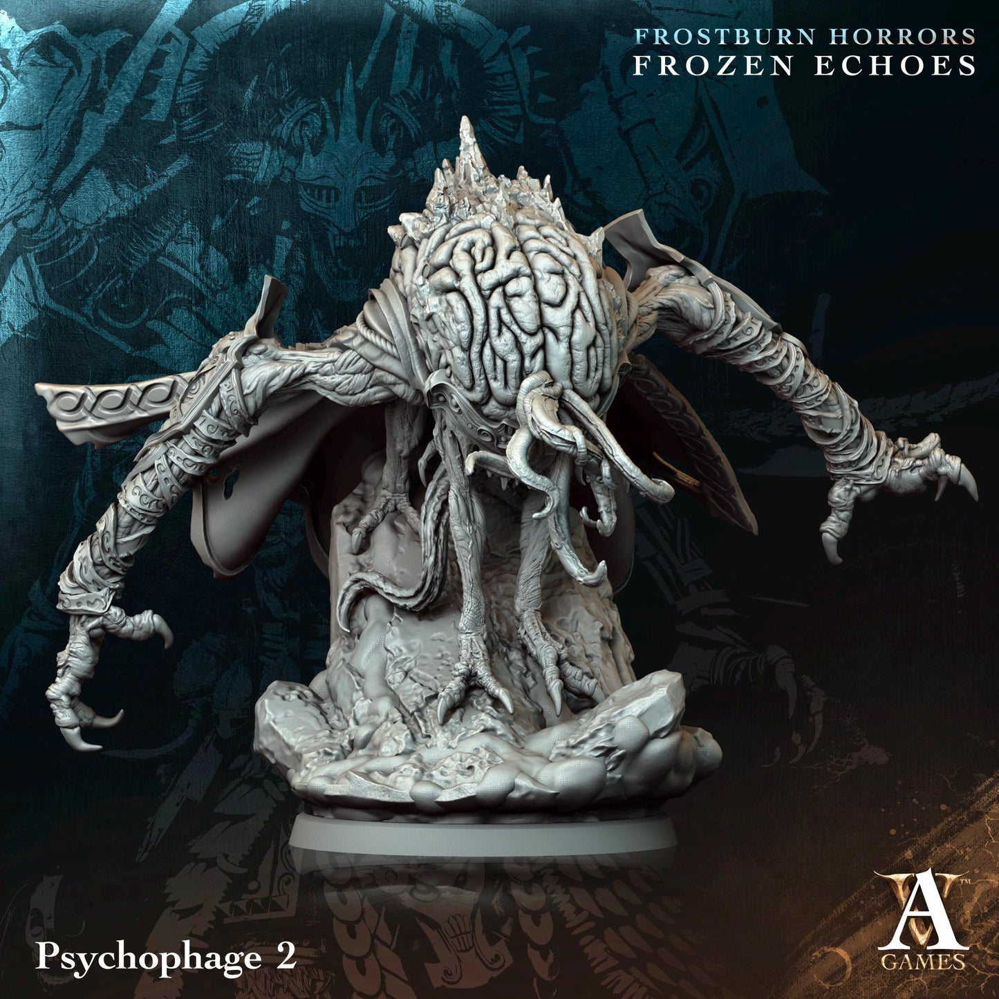 Figurine Psychophage de chez Archvillain Games de l’univers Frostburn Horrors - Frozen Echoes [50mm]