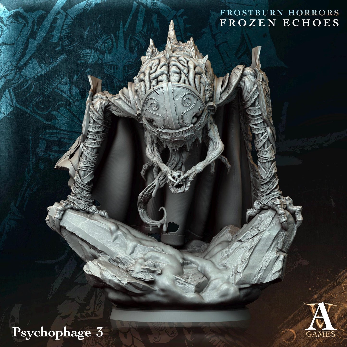 Figurine Psychophage de chez Archvillain Games de l’univers Frostburn Horrors - Frozen Echoes [50mm]