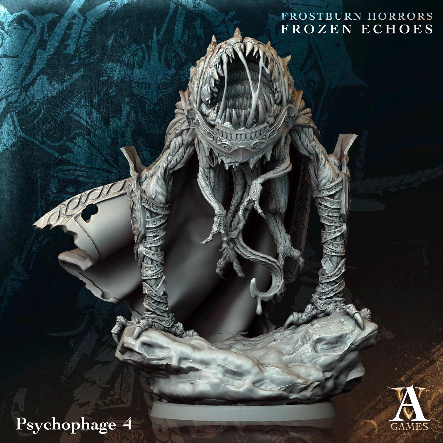 Figurine Psychophage de chez Archvillain Games de l’univers Frostburn Horrors - Frozen Echoes [50mm]