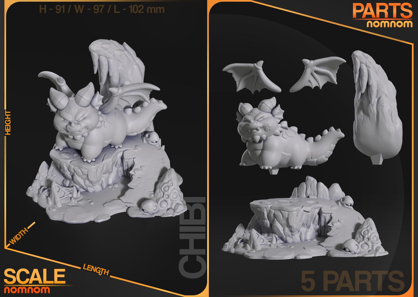 Chibi Themberchaud - Dungeons & Dragons de chez NomNom Figurines