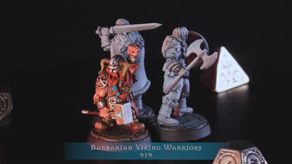 Figurine Barbarian Viking Warriors de chez Cast'n Play de l’univers Northwind Vikings [25mm]