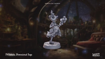 Figurine Vahista, Dimensional Sage de chez Cast'n Play dans l'Univers Sorcerers' Council [25mm]