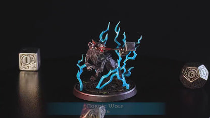 Figurine Nordic Wolf de chez Cast'n Play de l’univers Northwind Vikings [50mm]